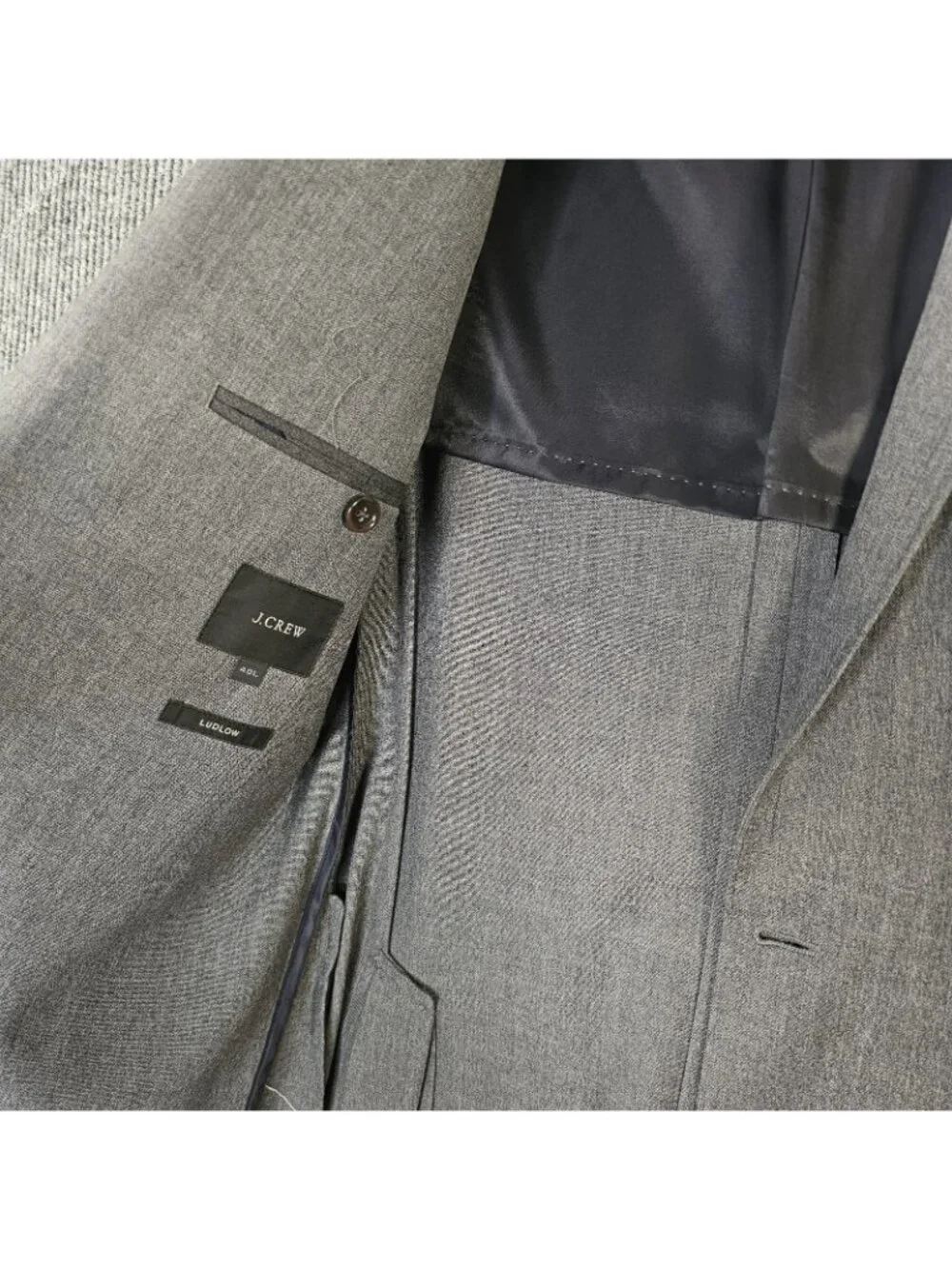 J.Crew Ludlow Gray Wool unstructured 40L suit Jacket blazer only